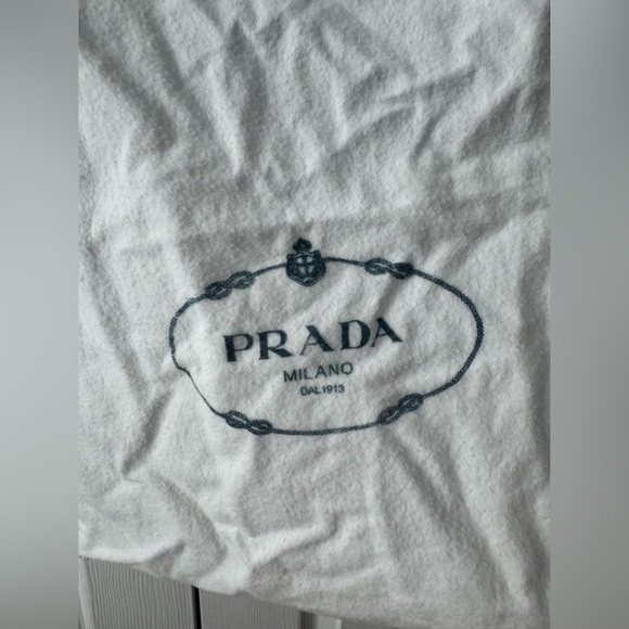 Prada Black Nylon Messenger Bag Smooth Leather Trim Silver accents - Picture 3 of 13